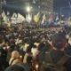 A large crowd of protesters gather in South Korea on December 6, 2024