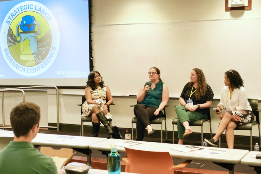 Speakers present at the "Academic Labor Centers & Strategic Research" panel
