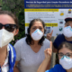 The LOSH team and partners from LA County Department of Public Health’s Office of Worker Health and Safety conduct outreach to workers cleaning up toxic ash and debris after the 2025 fire in Altadena.
