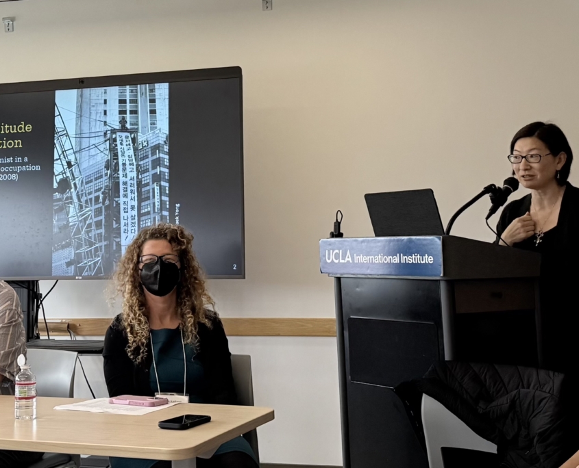 Chun presents findings of Against Abandonment: Repertoires of Solidarity in South Korean Protest / UCLA Labor Studies