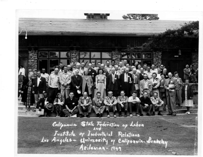 Group shot of attendees of the Summer Labor Institute at Asilomar, c. 1948 / IRLE Archives 