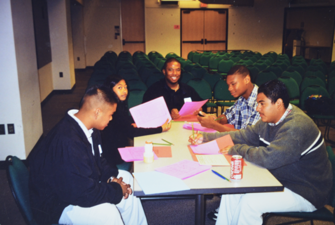 Students participate in a workshop at the Collective Bargaining Institute circa 1999 / IRLE Archives